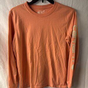 Carhartt Women's Loose Fit Heavyweight Long Sleeve Logo Graphic Work Tee-M